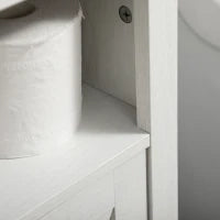 kleankin Mobile Bagno Sotto Lavabo con Armadietto a 2 Ante e Ripiano Aperto, in Truciolato, 60x30x60 cm
