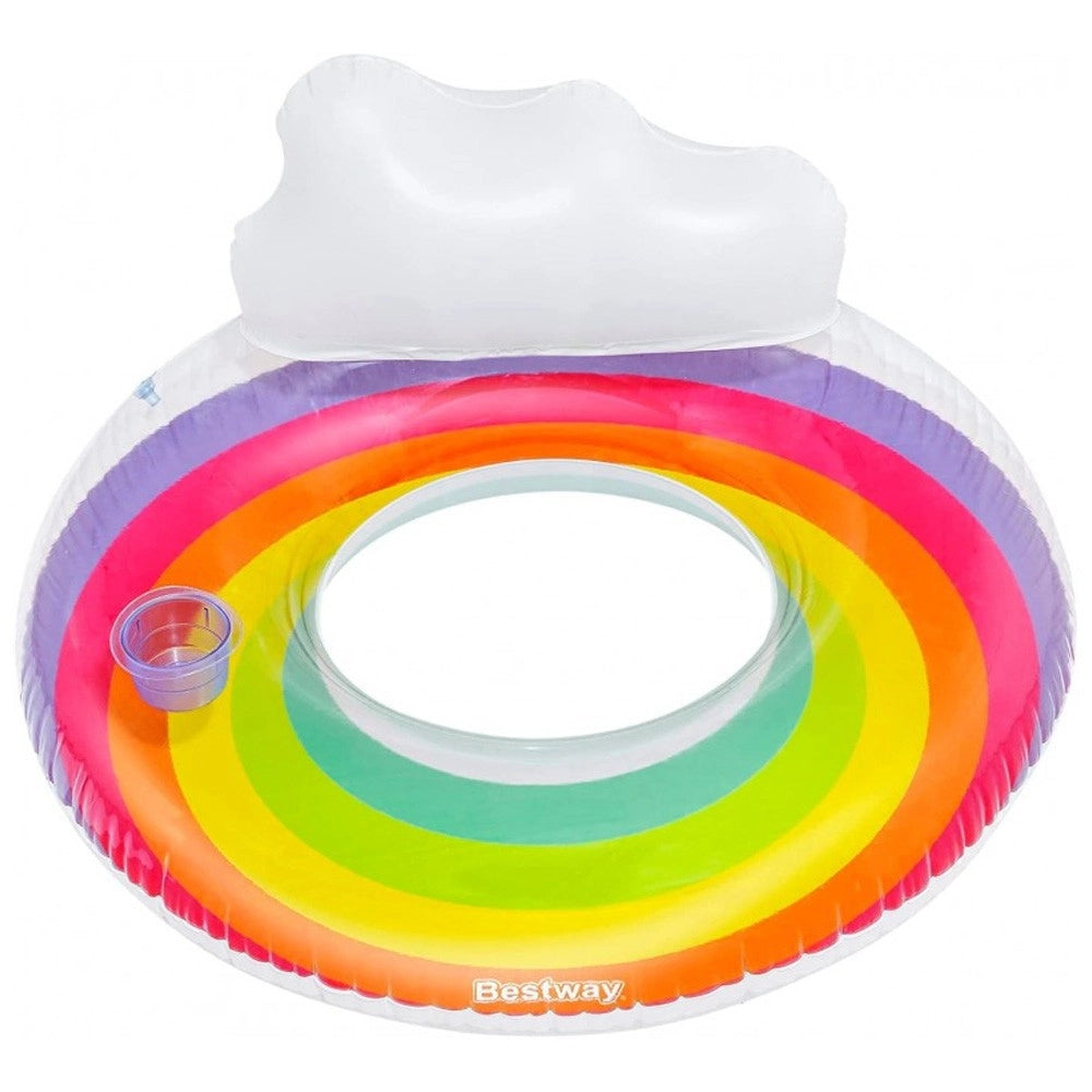Trade Shop - Bestway Salvagente Poltrona Fashion Rainbow Dream Ciambella Gonfiabile Schienale -