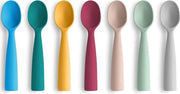 Utensili per bambini in silicone, 7 pezzi di cucchiai di alimentazione extra morbidi, BPA liberi, per neonati, bambini e piccoli bambini