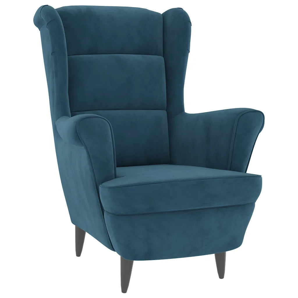 Poltrona-Divano Sedia Blu in Velluto 887188