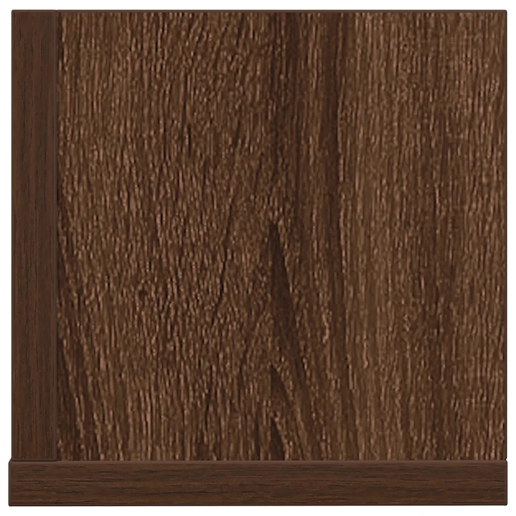 Mensole da Parete 2pz Rovere Marrone 75x16,5x16,5 cm Truciolato 860037