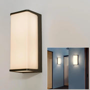 Applique moderno IP65 lampada impermeabile parete LED 10W resa 95W basso consumo luce diffusa giardino ingresso 230V NERO 6500K