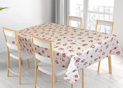 Tovaglia Per Salotto Cucina Tavolo 100% Cotone Made In Italy Orsetto Chef - 140x140 - Rosso