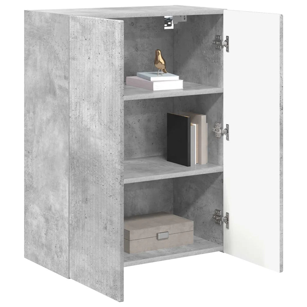 Mobile TV da parete-Mobile TV a Muro-Credenza TV Grigio cemento 59,5 x 31 x 80 cm