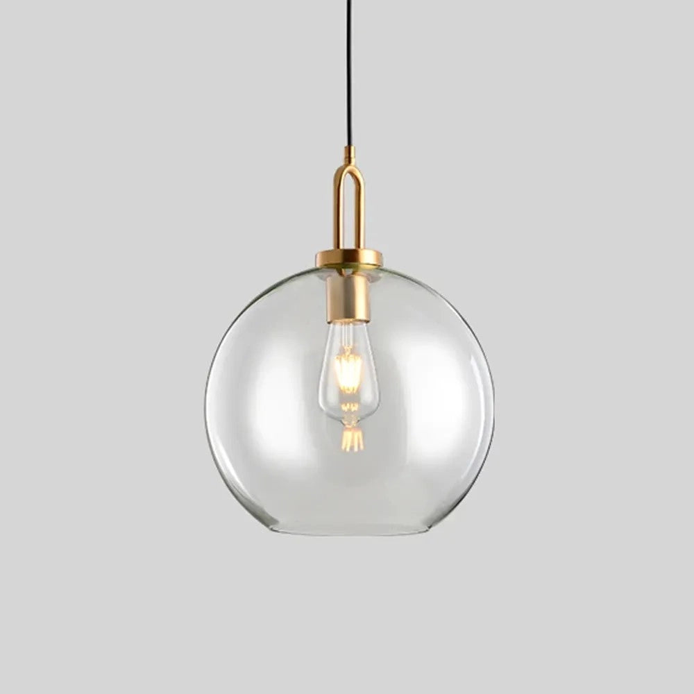 Lampada Da Soffitto A Sospensione Con Sfera Di Vetro 25cm APP630-1CP
