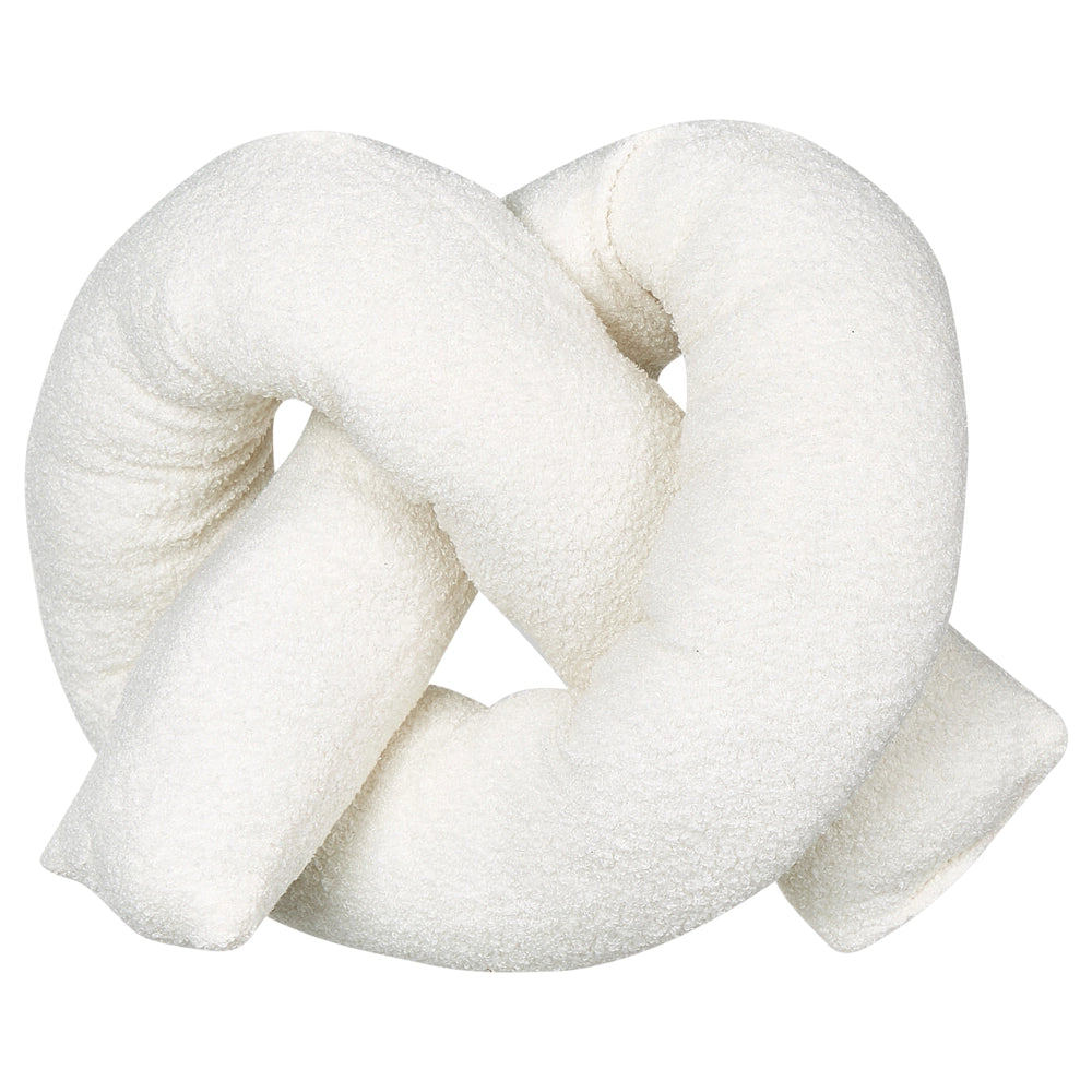 Cuscino moderno in tessuto peluche bianco 172 x 14 cm accessorio decorazione divano