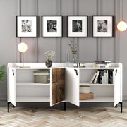 Madia Elini, Credenza 2 Ripiani, 180x35x78h cm Bianco