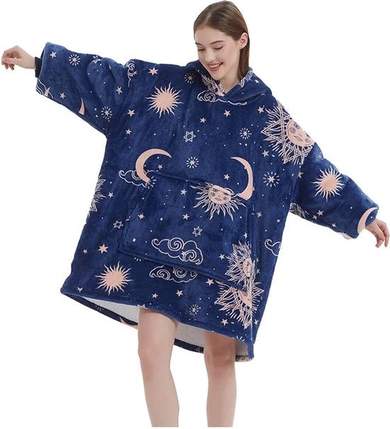 Hoodie Sherpa Extra Grande Fleece, deken dauneno e grande, comodo pigiama per donne e uomini, soffice, deken invernale - coperta di fleece - cappuccio deken