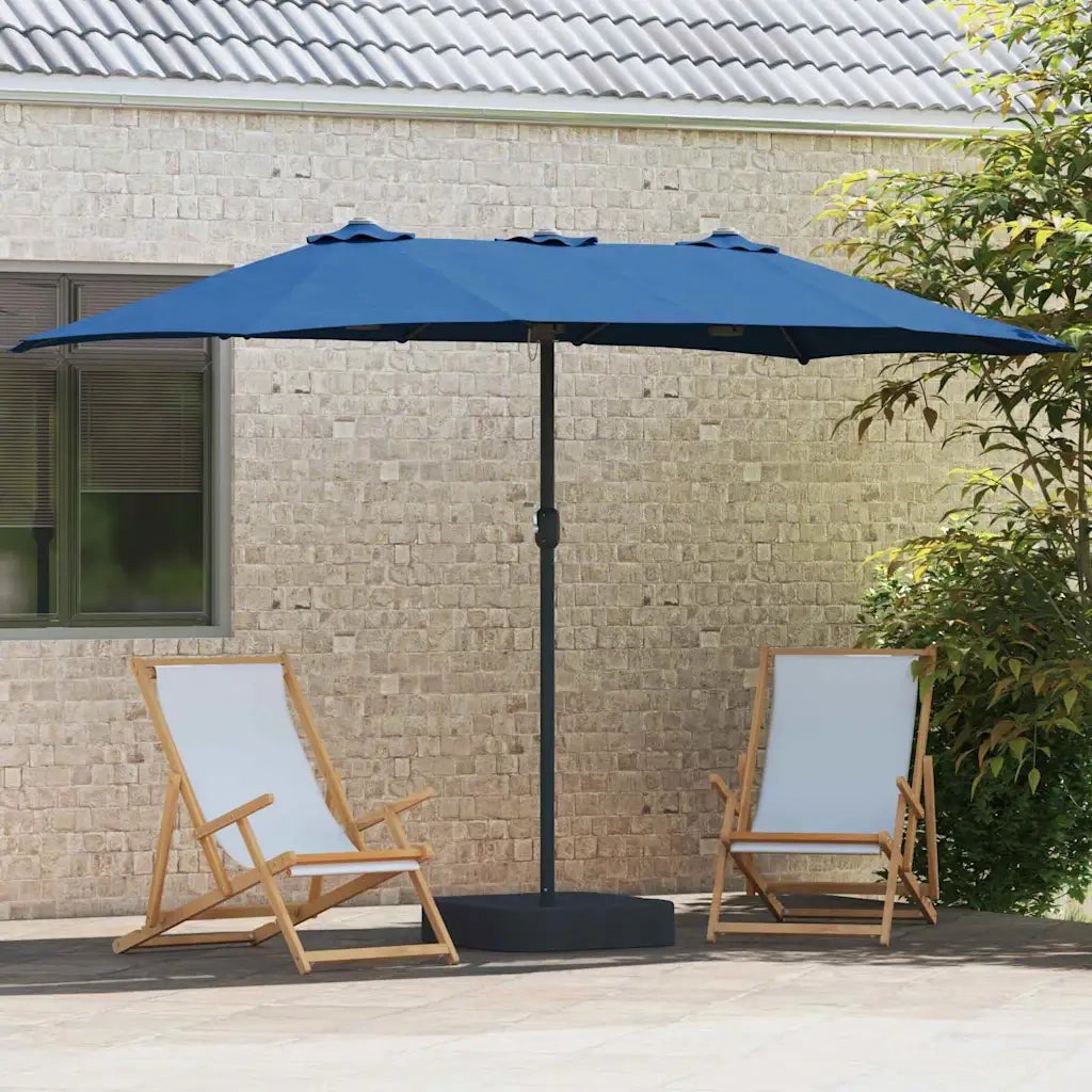 Ombrello | Parasol da giardino Azzurro 385 x 209 x 244 cm