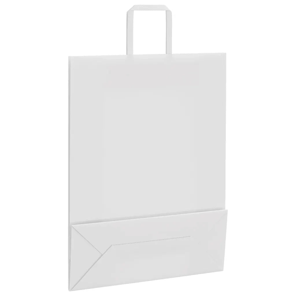 vidaXL Sacchetti di Carta 50 pz con Manici Bianchi 32x12x42 cm