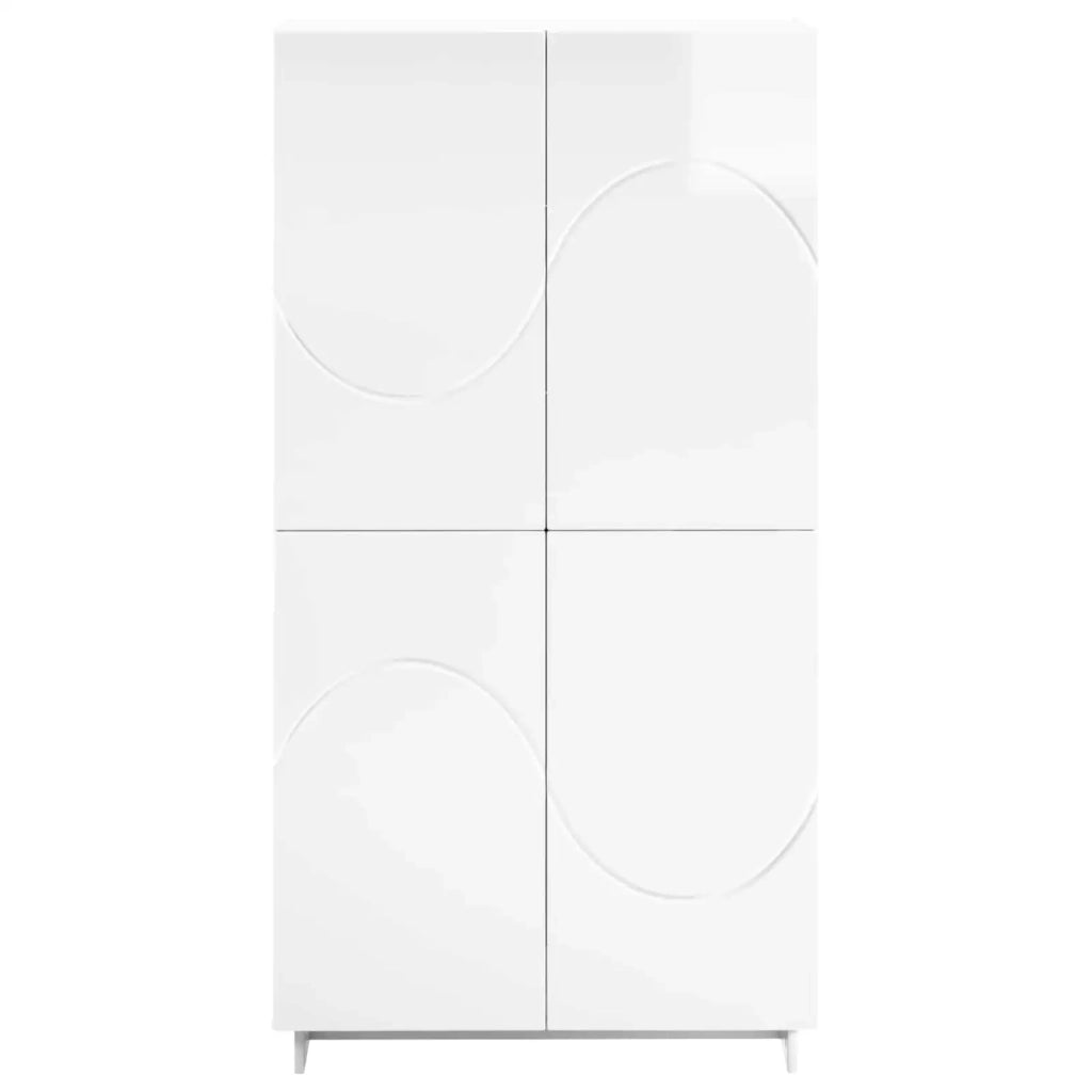 Credenza Bianco Lucido 79 x 41 x 151 cm Legno ingegnerizzato 3433113