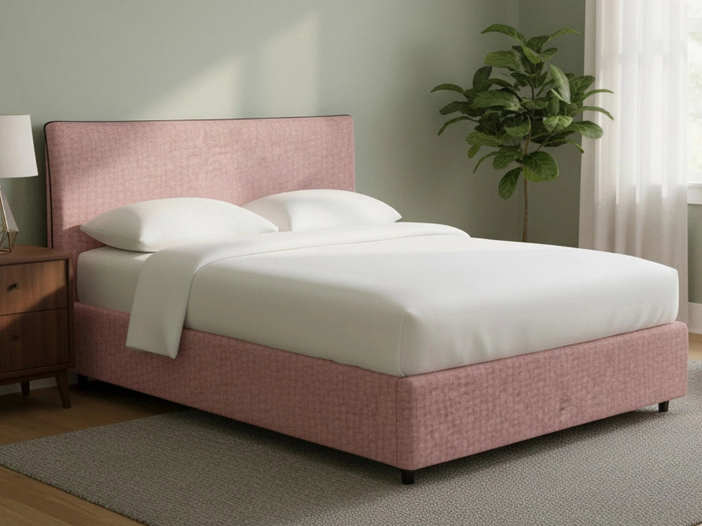 Oldham, Letto Piazza e Mezza Sfoderabile Made in Italy, Rosa