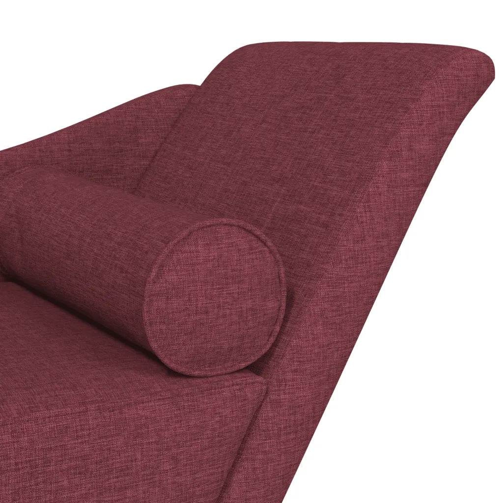Chaise Lounge | Sedia a Sdraio con Cuscini Rosso Vino in Tessuto CFW8339300