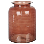 Vaso per fiori in vetro marrone dorato 35 cm decorativo fatto a mano a forma di cilindro da tavolo decorazione per la casa design moderno