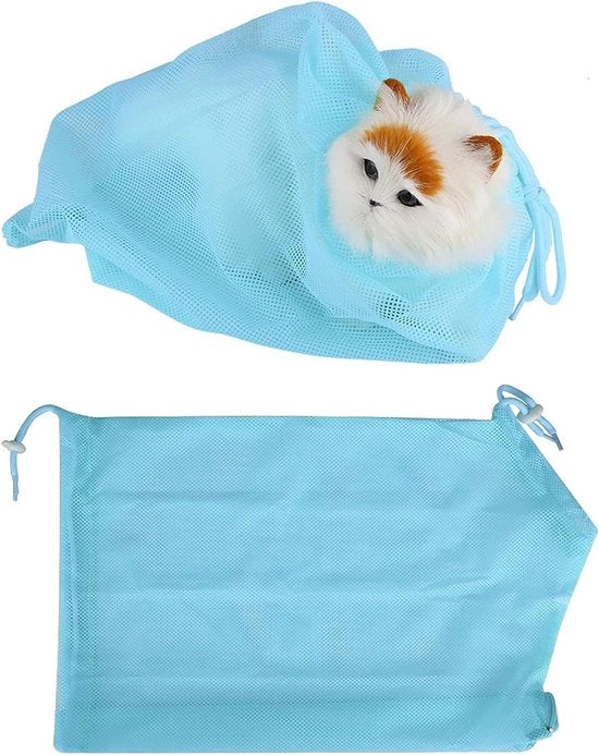 Kit di cura pelo per gatti - Accessori per animali domestici - Bagno doccia - Strumenti di pulizia per unghie e orecchie - Blu celeste - Ottimizzazione cura pelo - Strumenti per taglio orecchie