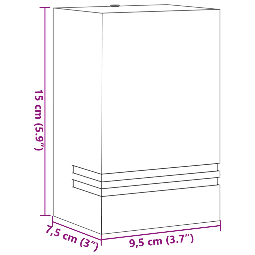 Applique da Esterno 2 pz Nere in Acciaio Inossidabile CFW8116798
