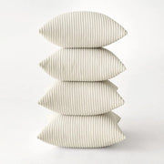 Set di 4 coprifuoco, corduroy, coprifuoco decorativo, cuscino per divano, cuscino di decorazione con chiusura nascosta, 50 x 50 cm, crema