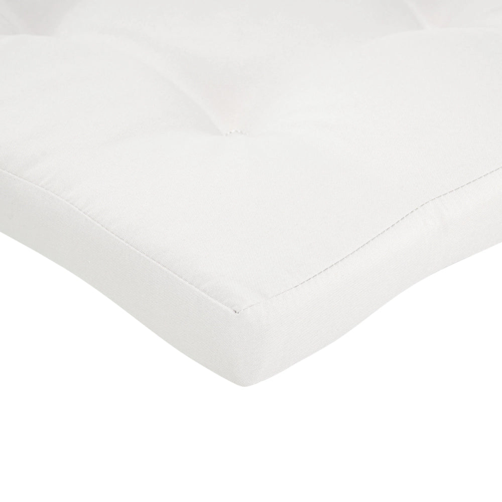 Set di 8 cuscini per sedute e schienale da esterno con lacci bianco stile elegante giardino