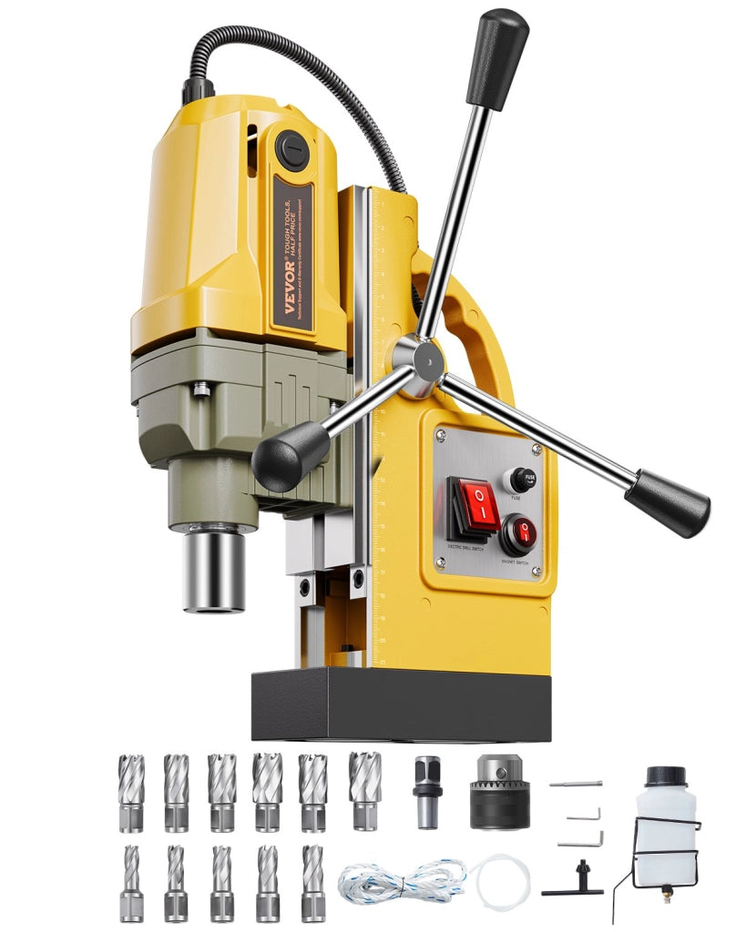 ZT-40HA Trapano Magnetico a Colonna 1400W per Metallo con 11 Punte Diametro 40 mm 800 Giri/min Robusto per Officina