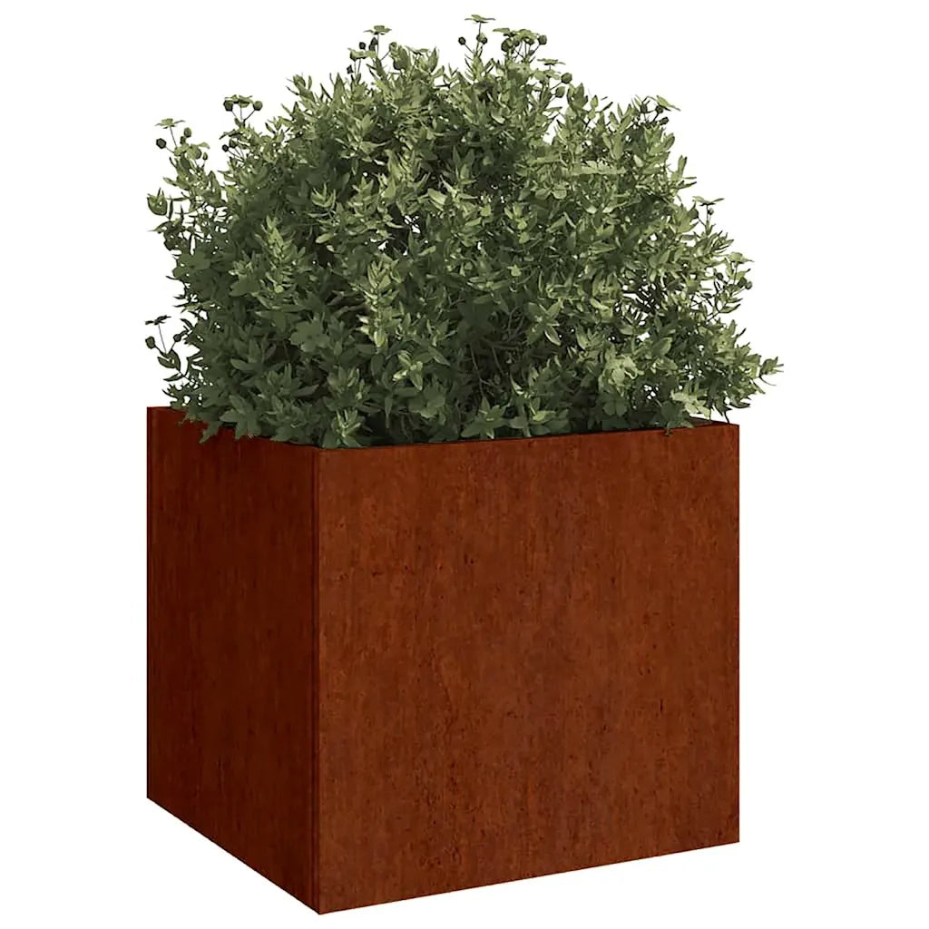 Fioriera | Cassetta per fiori | Vaso 32x30x29 cm Acciaio Corten
