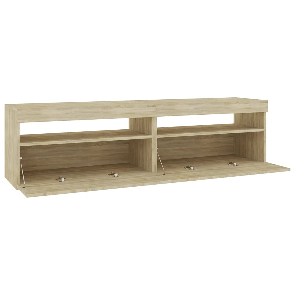 Mobili Porta TV con Luci LED 2 pz | Armadietto TV | Mobile Porta TV Rovere Sonoma 75x35x40 cm