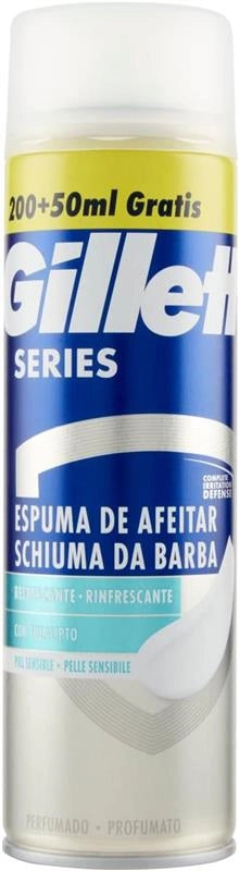 GILLETTE SERIES SCHIUMA DA BARBA CON EUCALIPTO LUBRIFICA LA PELLE CONTRO LE IRRITAZIONI 250 ML