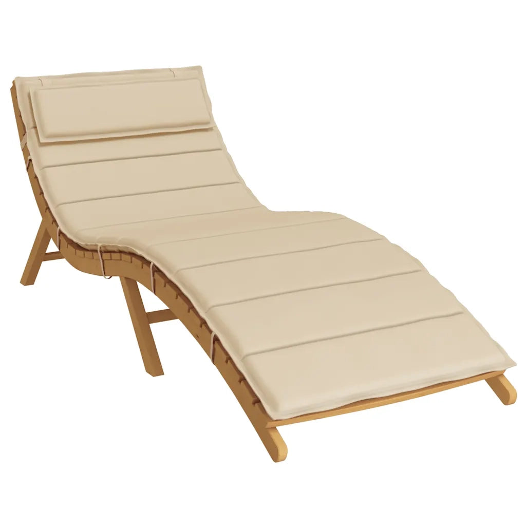 Cuscino per Lettino Beige 180x60x4 cm in Tessuto Oxford 361855