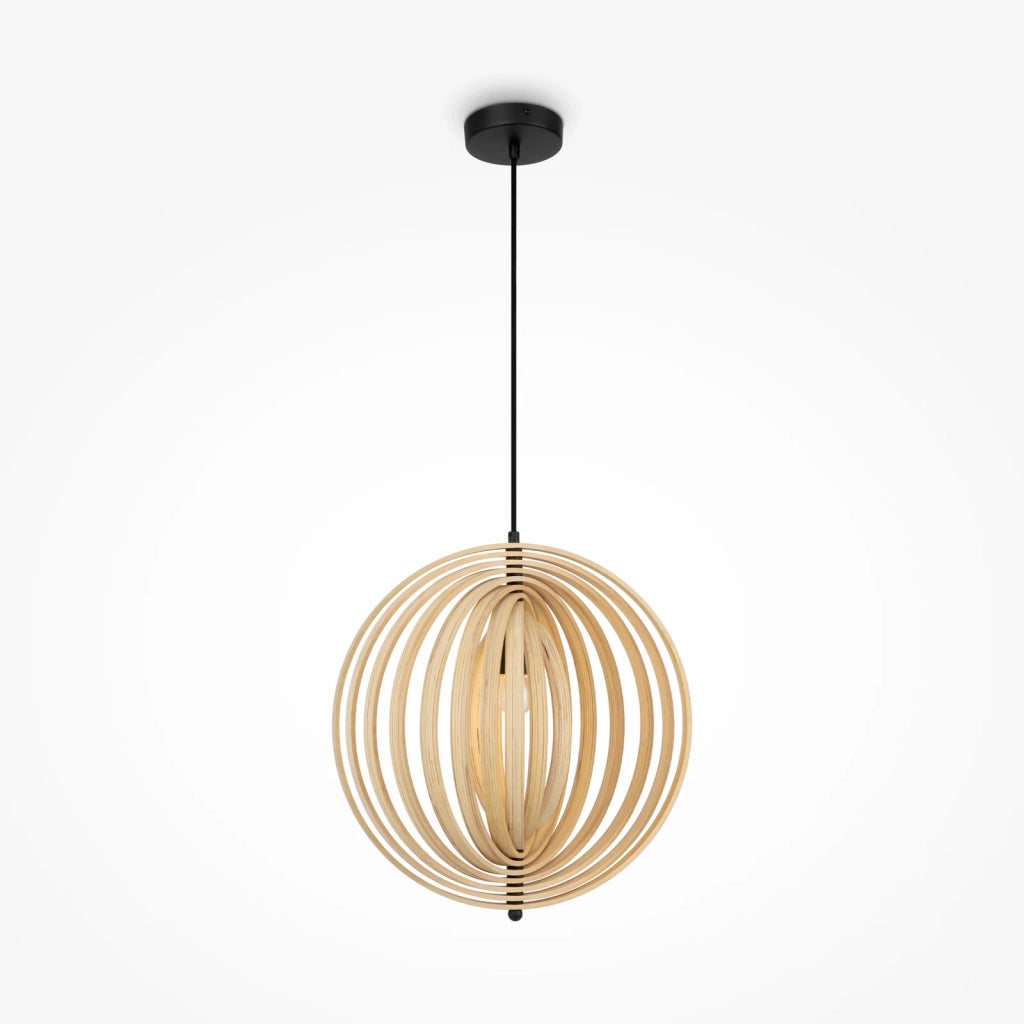 Maytoni lampada a sospensione moderna Roots 1 luce E27 nero metallo