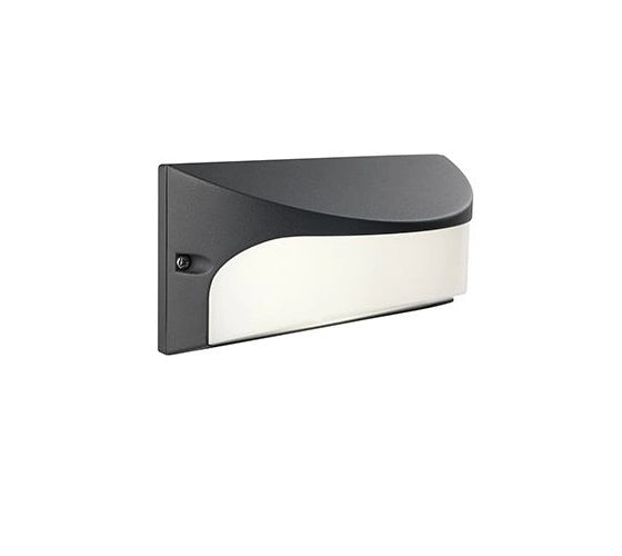 Applique 10W LED 3000K finitura goffrata grafite, luce calda Sovil Dome