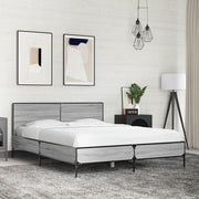 Giroletto-Struttura Letto Grigio Sonoma 120x200 cm in Legno Multistrato Metallo 394646
