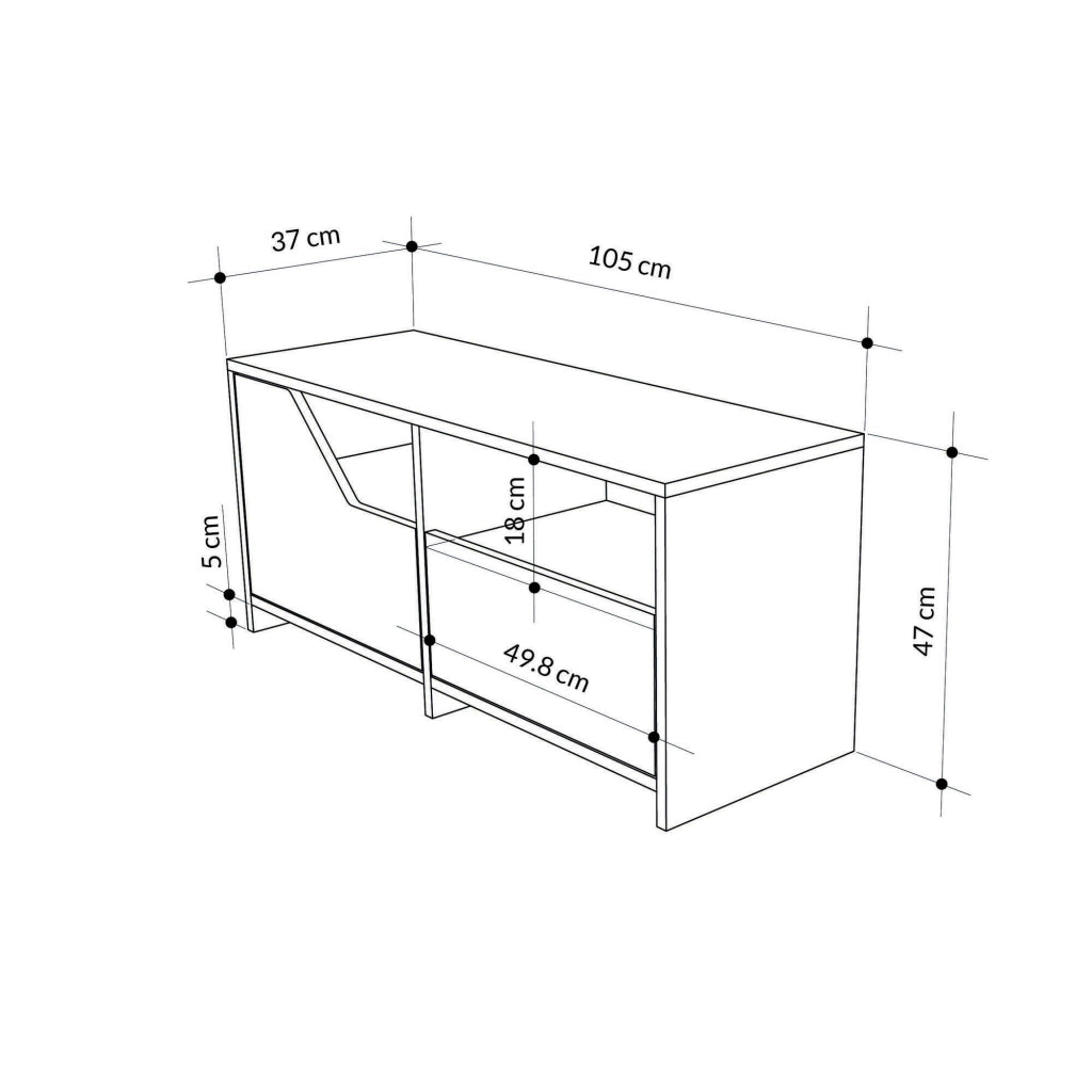 Mobile Portascarpe Berto, Scarpiera 8 Paia, 105x37x47h cm Grigio