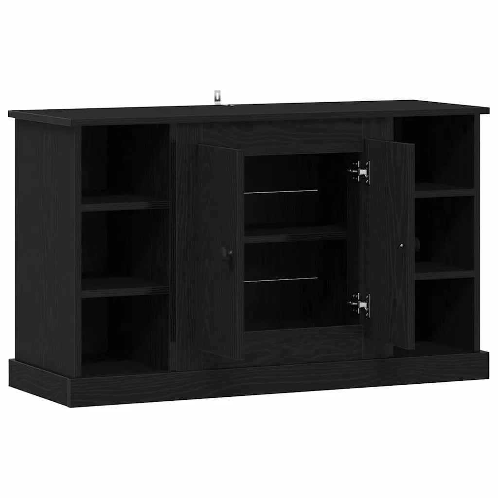 Credenza-Buffet-Armadio da cucina Rovere Nero 100 x 35,5 x 60 cm Legno multistrato