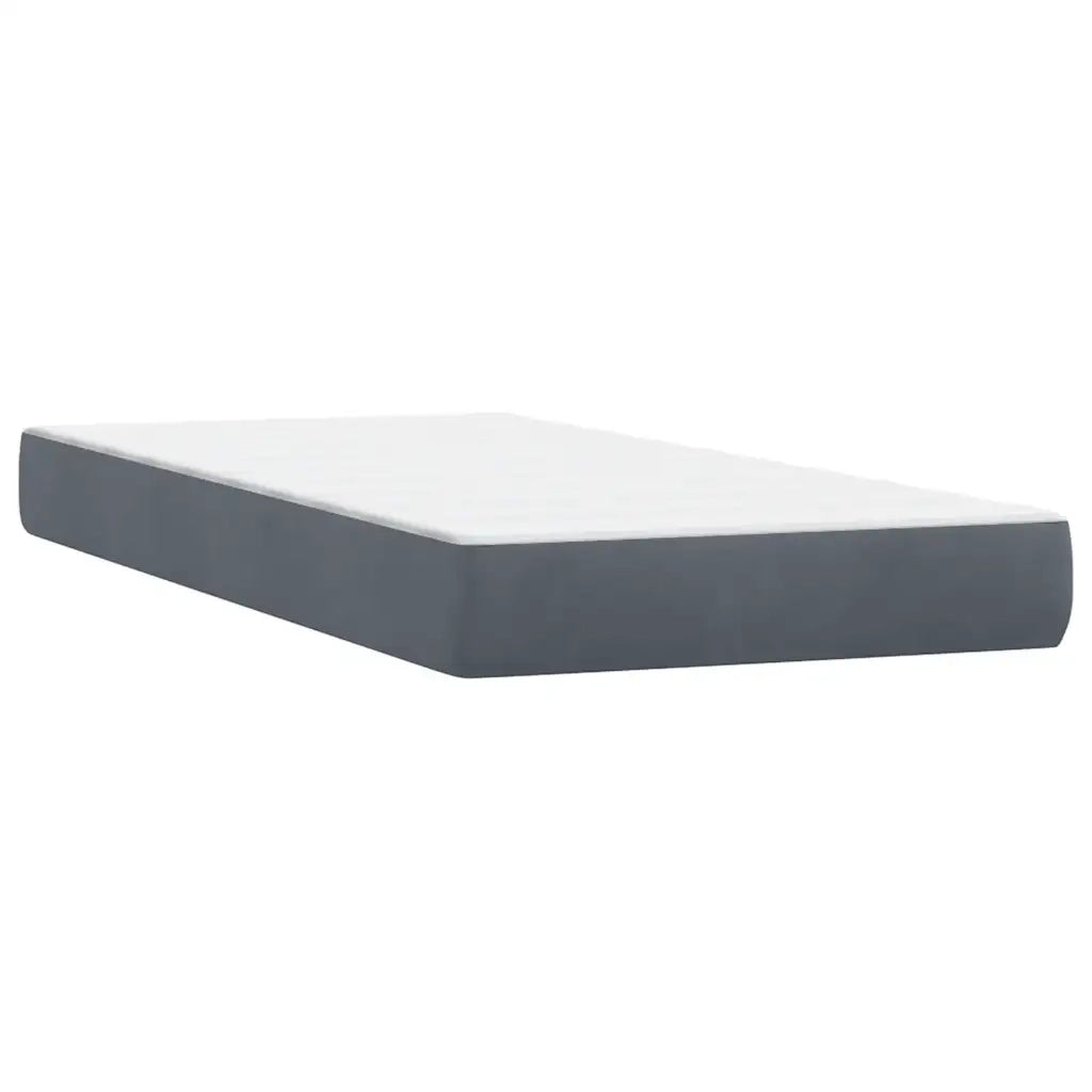 Letto a Molle con Materasso e LED Grigio Scuro 180x220 cm Velluto 3316750