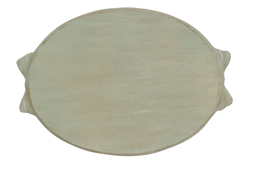 Biscottini Vassoio in legno finitura verde salvia Made in Italy