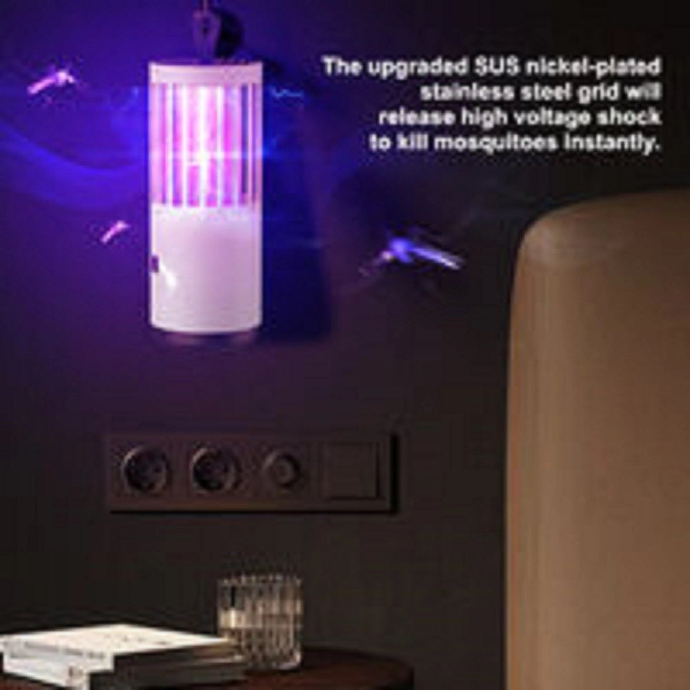 Trade Shop - Lampada Zanzare Multidimensionale 360​​° Trappola Onde Luminose Turbo Aspirazione -