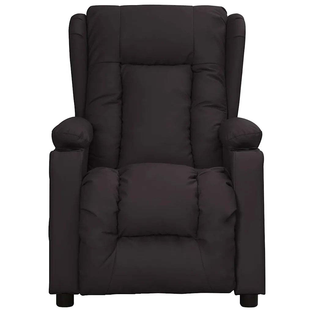 Divano Sedia-Poltrona Reclinabile Nera in Similpelle 434874