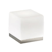 Lampada da Tavolo BINNIE in Vetro Satinato Bianco e Struttura Anodizzata, Attacco E14, 60W, IP20 - Rossini Group - P.3400-15