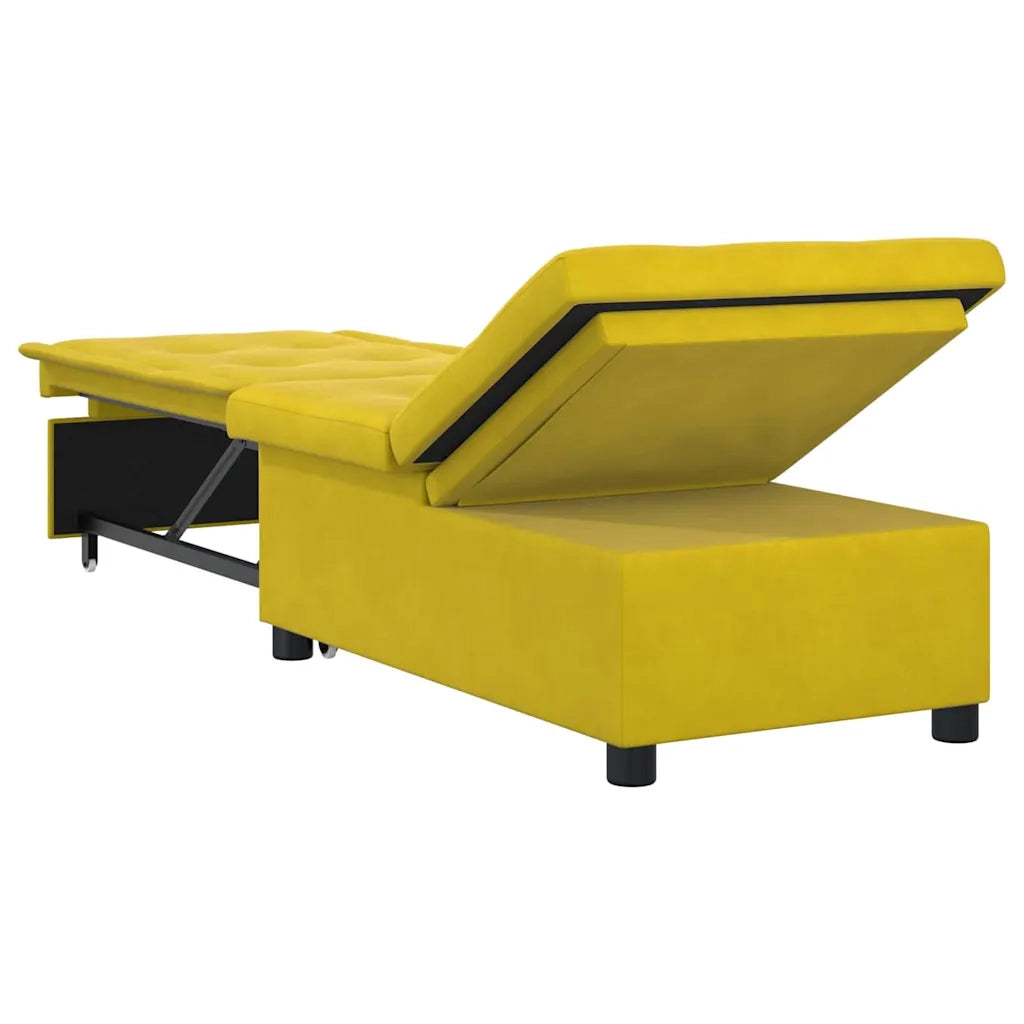 Divano letto | Sof¨¤ letto | Letto singolo Giallo 194 x 67 x 82 cm Velluto