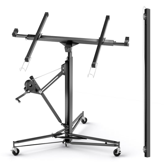 Sollevatore pannelli cartongesso con prolunga, max 68kg, Carrello Alzapannelli Alzalastre