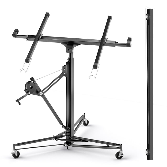 Sollevatore pannelli cartongesso con prolunga, max 68kg, Carrello Alzapannelli Alzalastre