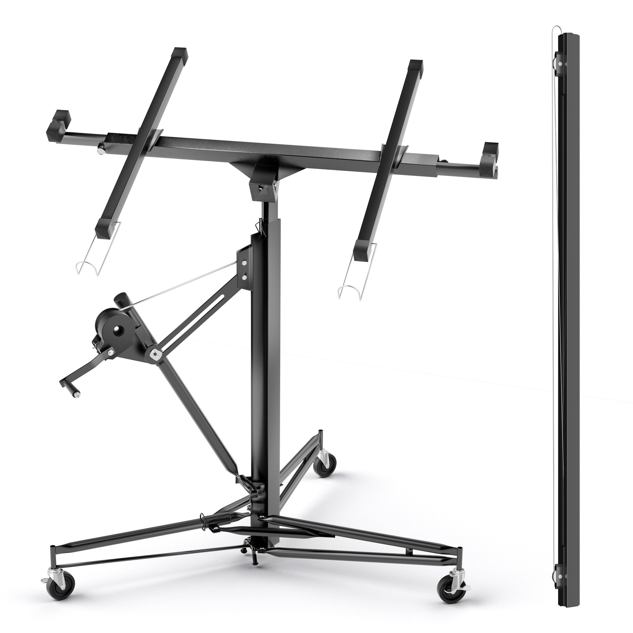 Sollevatore pannelli cartongesso con prolunga, max 68kg, Carrello Alzapannelli Alzalastre