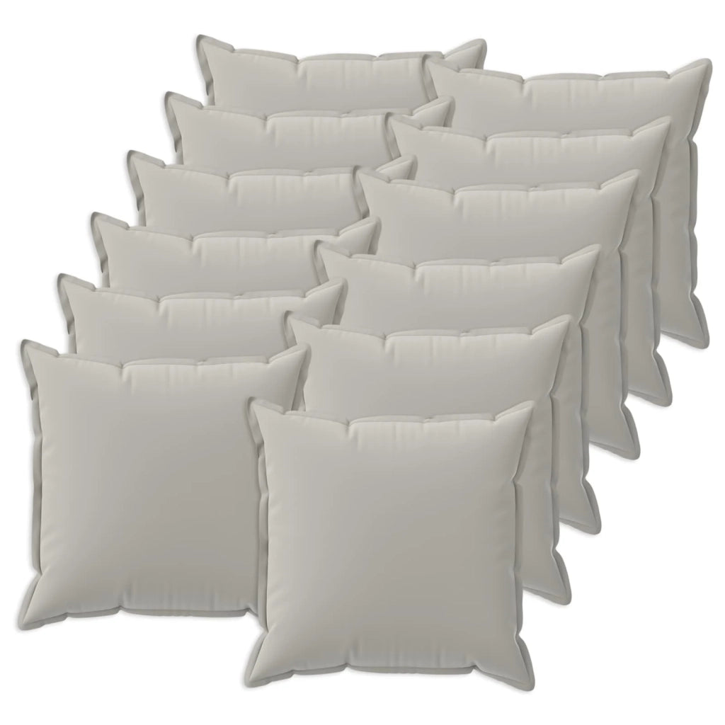 Federa 12 pcs HOUTEN Grigio 40 x 40 cm Poliestere 916917