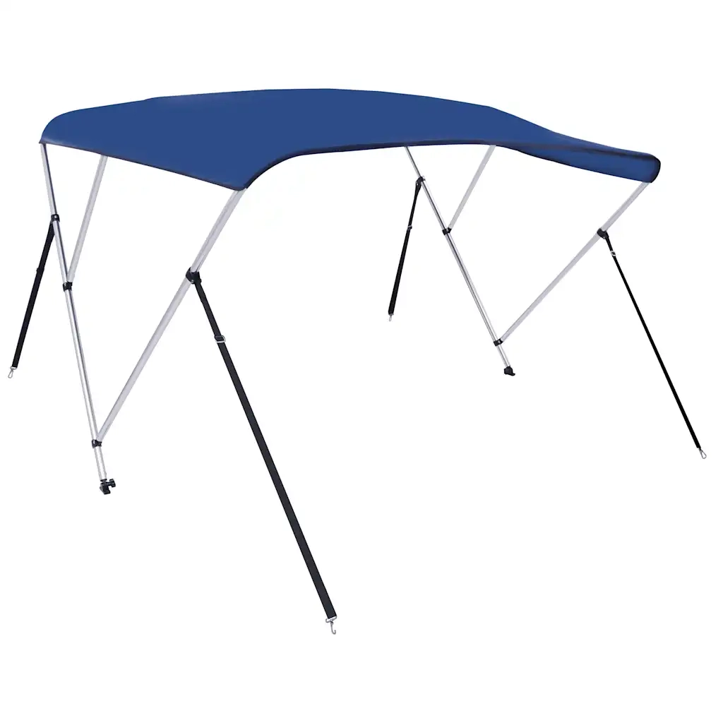 Bimini di Prua con Tendalino a 3 Archi Blu 183x140x137 cm CFW3052967
