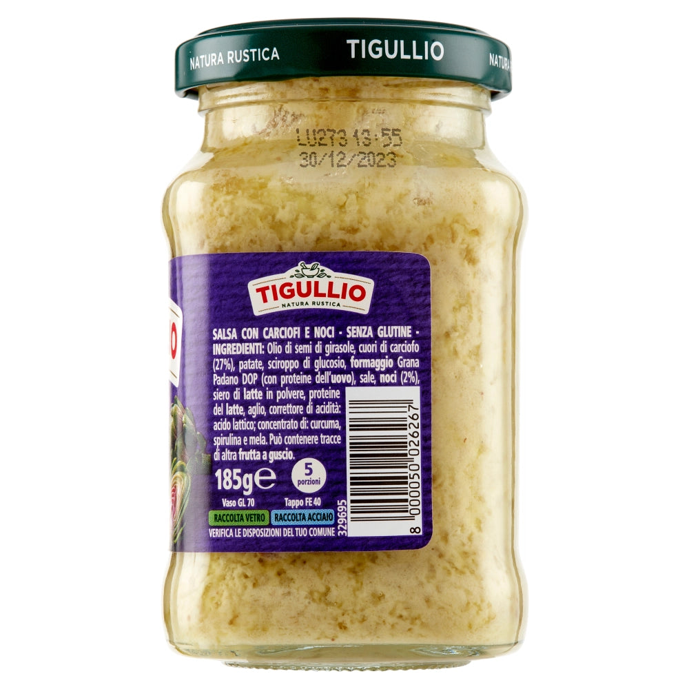 Tigullio pesto carciofi e noci in vasetto di vetro da 185 grammi