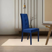 Set 2 Sedie velluto blu Montecarlo 3 bottoni