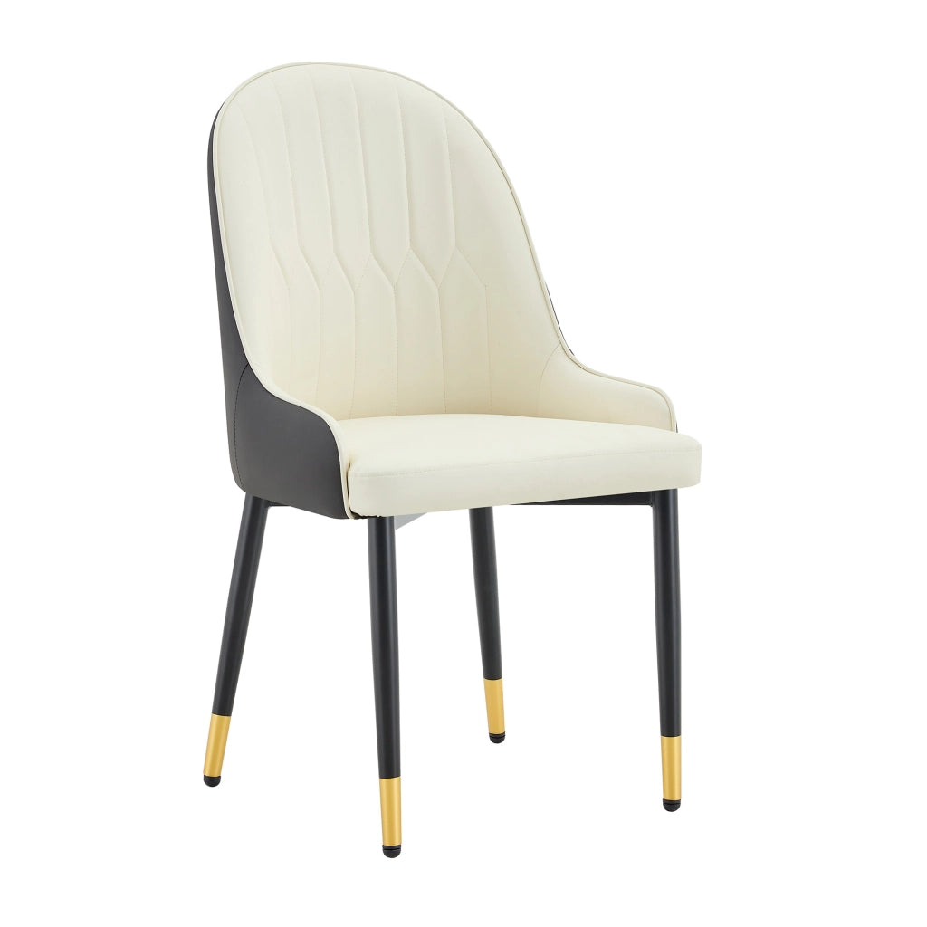 SEDIA da pranzo ergonomica Set da 2 91 cm in PU bianco e grigio scuro