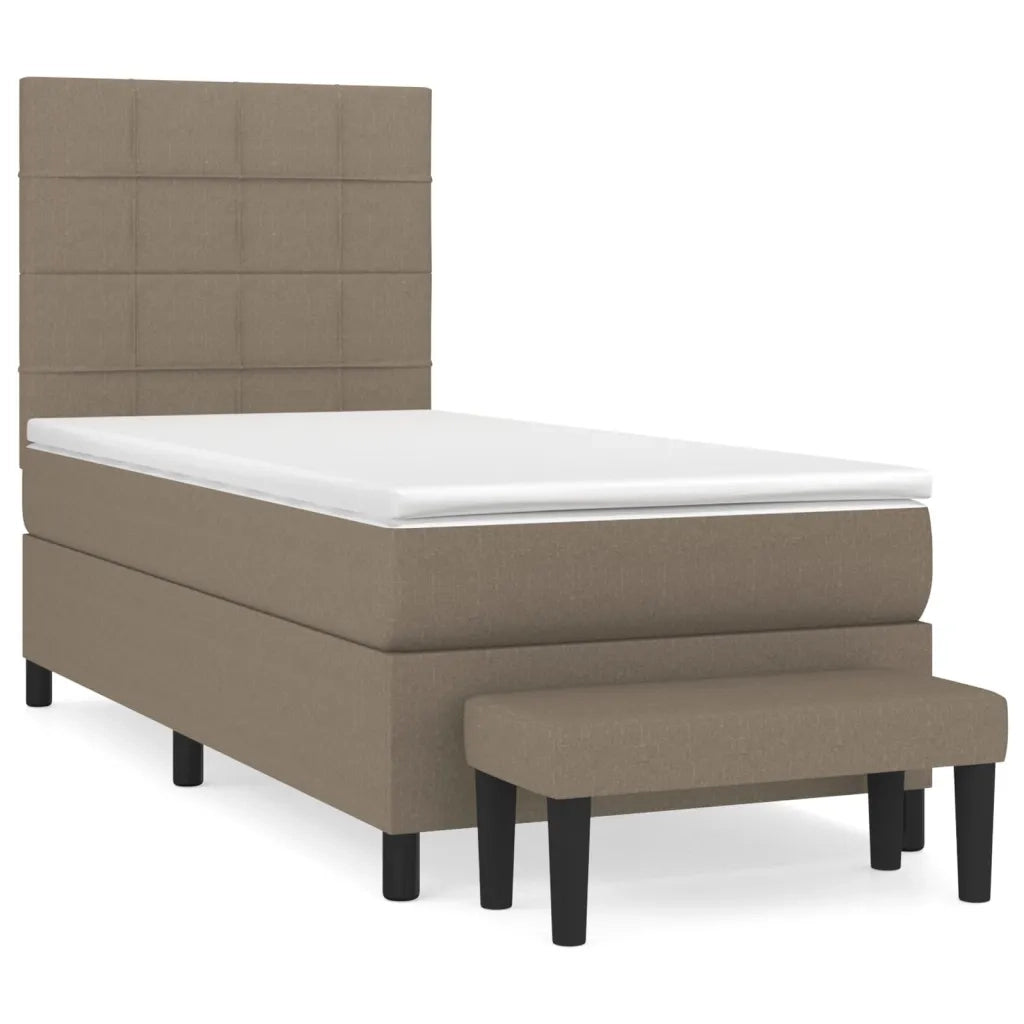 Giroletto a Molle con Materasso Tortora 90x200 cm inTessuto 3136569