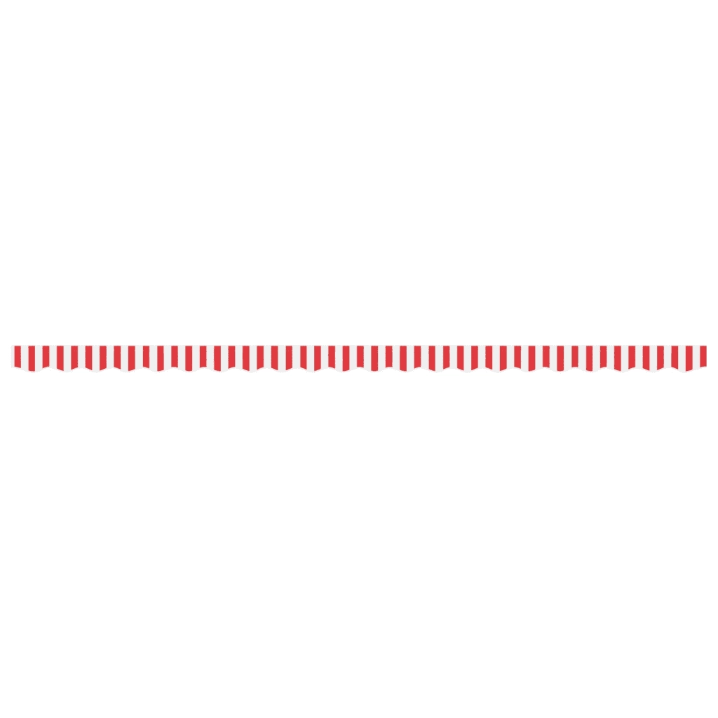 Tessuto Ricambio per Mantovana da Tenda Righe Rosse Bianche 5 m 367802