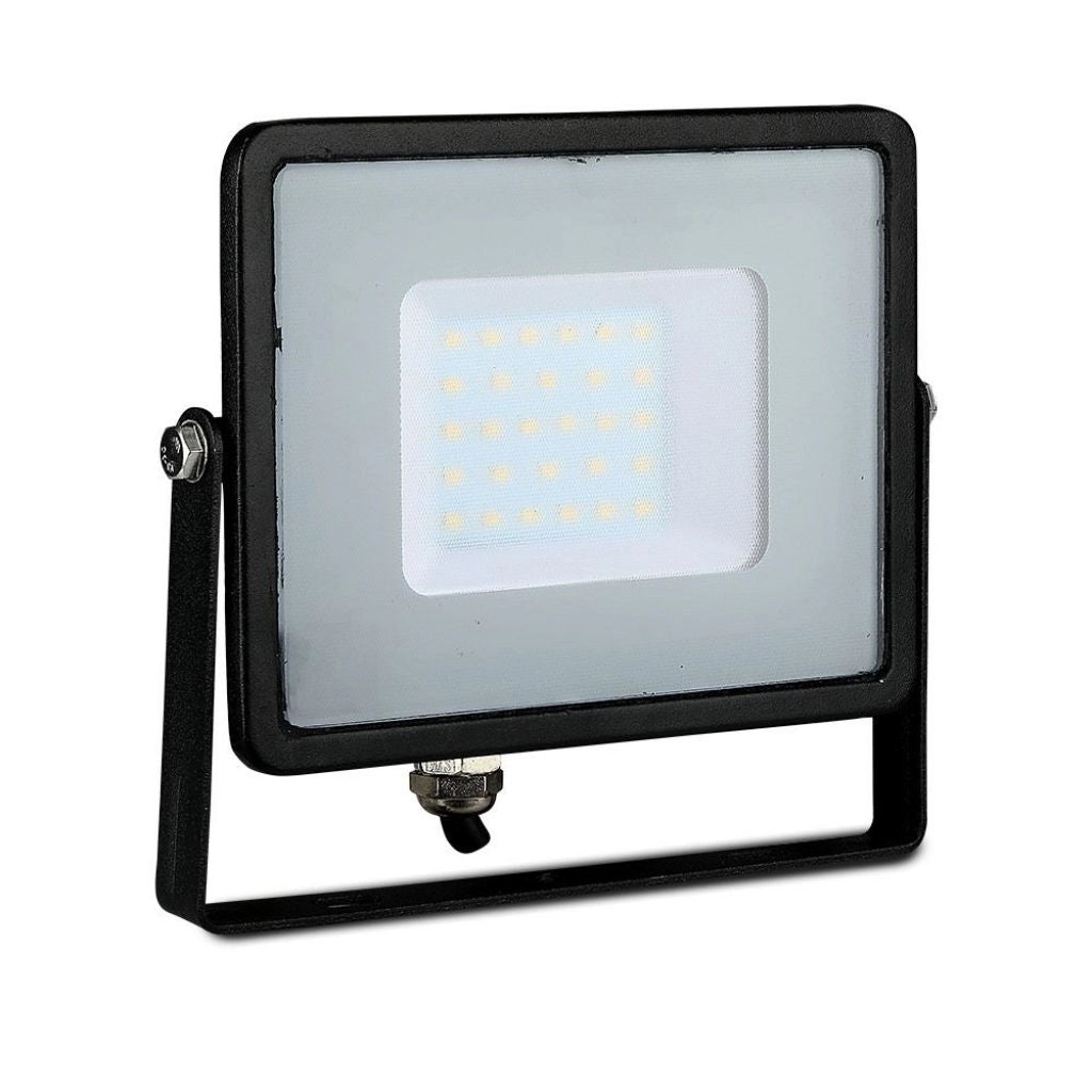 V-TAC PRO Faro LED 30W Chip Samsung 6400K IP65 Nero VT-30-B SKU 402