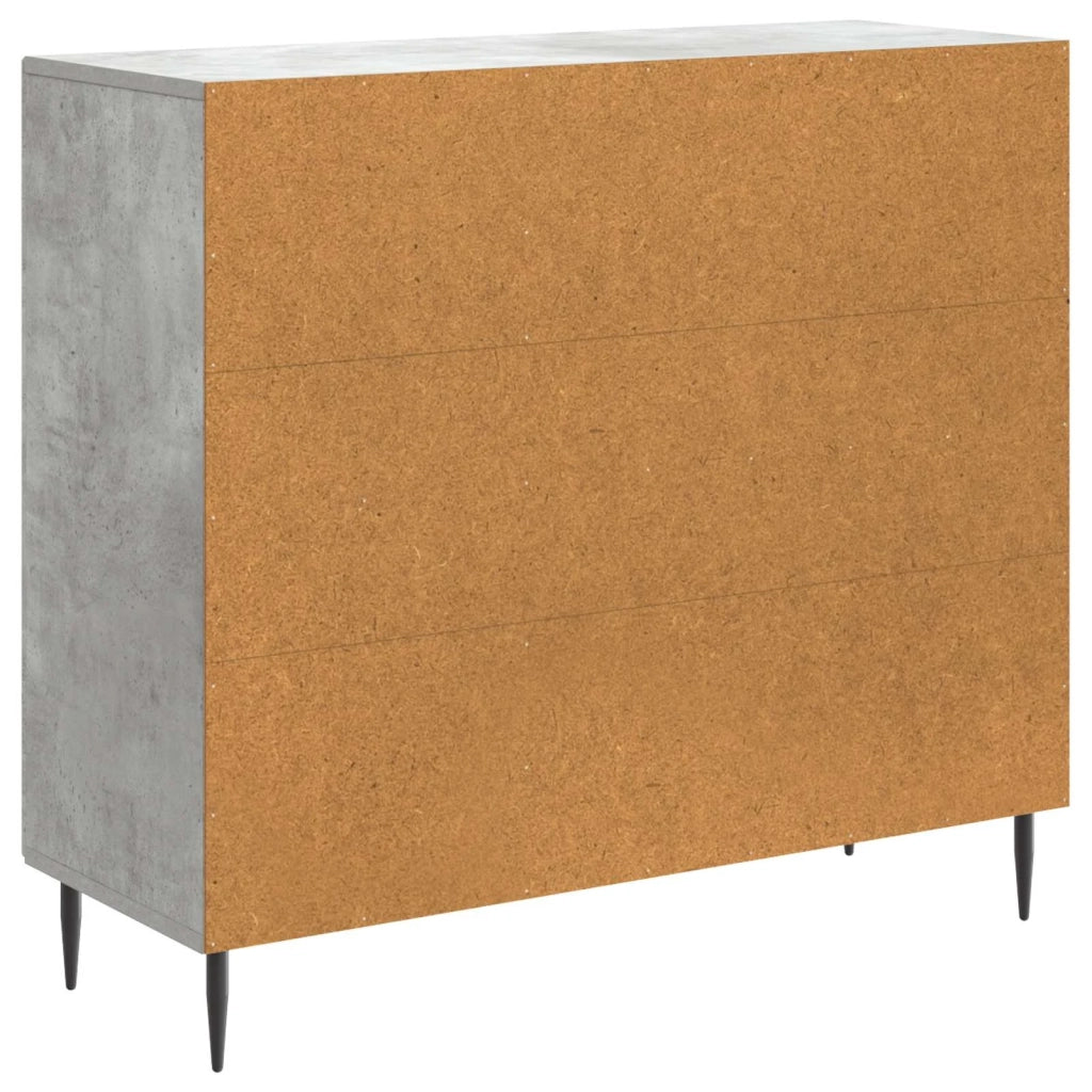 Credenza Grigio Cemento 89 x 34,5 x 80 cm Legno ingegnerizzato